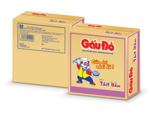 Thùng 30 gói mì Gấu Đỏ thịt bằm 63g - Hình ảnh 4