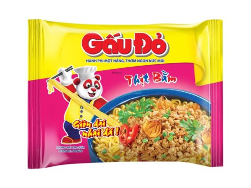Thùng 30 gói mì Gấu Đỏ thịt bằm 63g - Hình ảnh 5