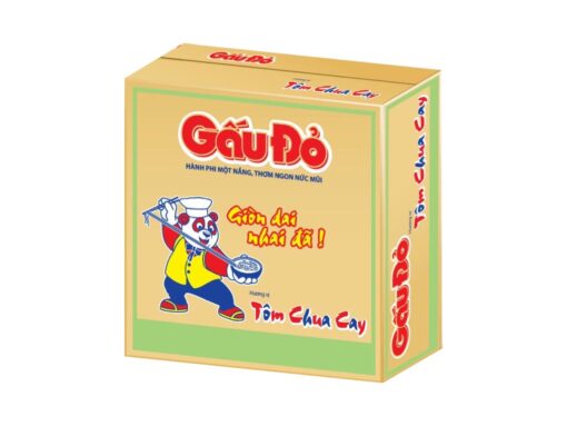 Thùng 30 gói mì Gấu Đỏ tôm chua cay 63g - Hình ảnh 3
