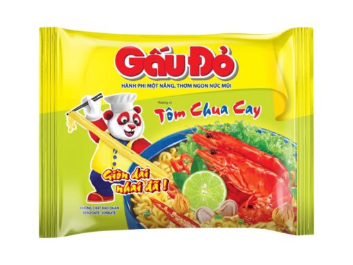 Thùng 30 gói mì Gấu Đỏ tôm chua cay 63g - Hình ảnh 5