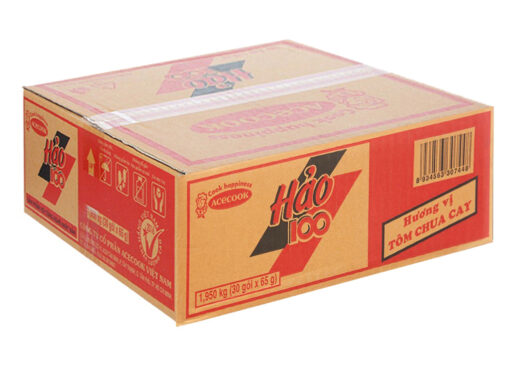 Thùng 30 gói mì Hảo 100 tôm chua cay 65g