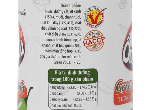 Tương ớt xanh Ông Chà Và chai 210g - Hình ảnh 5