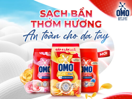 Bột giặt OMO công nghệ giặt xanh giúp xoáy bay vết bẩn loại bỏ mùi hôi túi 4.3kg - Hình ảnh 2