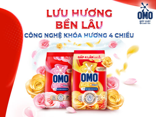 Bột giặt OMO Comfort hương hoa hồng Pháp túi 5.1kg - Hình ảnh 3