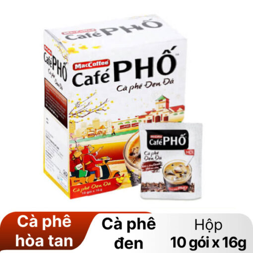 Cà phê đen đá MacCoffee Café Phố 160g