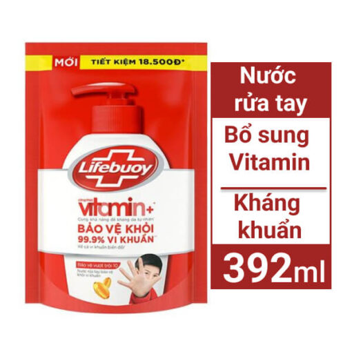 Nước rửa tay Lifebuoy bạc bảo vệ túi 392ml