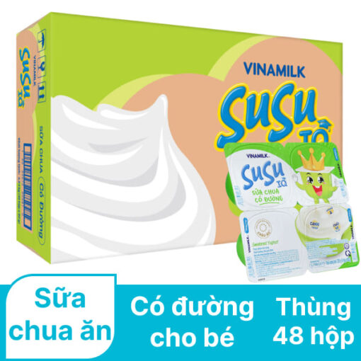 Thùng 48 hộp sữa chua cho trẻ em có đường IQ SuSu 80g