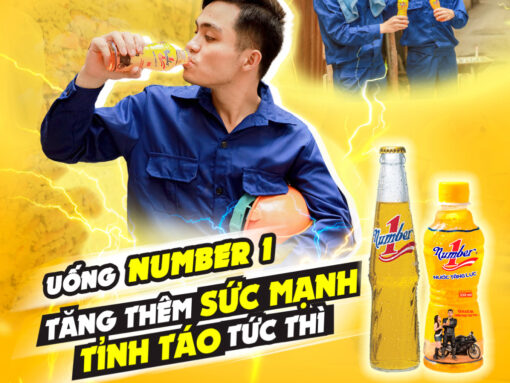 Lốc 6 chai nước tăng lực Number1 330ml - Hình ảnh 3