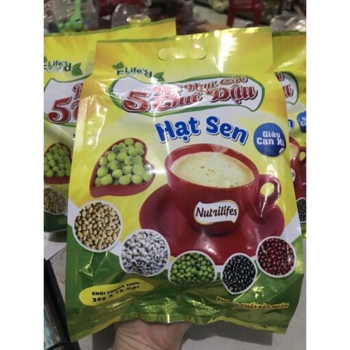 Bột Ngũ cốc 5 thứ đậu hạt sen có đường uống liền - bịch 400g (16gói x 25g) - Life's Food giá sỉ - giá bán buôn - Hình ảnh 4