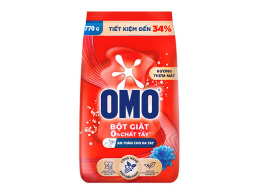 Bột giặt OMO công nghệ giặt xanh giúp xoáy bay vết bẩn loại bỏ mùi hôi túi 770g - Hình ảnh 4