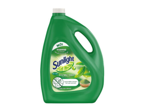 Nước rửa chén Sunlight khử mùi tanh matcha trà Nhật Can 3,5kg - Hình ảnh 5