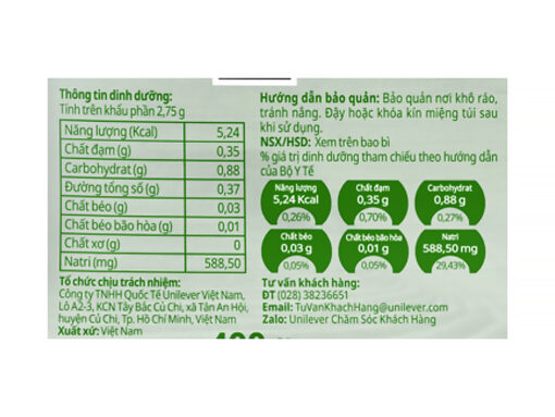 Hạt nêm Knorr thịt thăn, xương ống, tủy gói 1.2kg - Hình ảnh 3