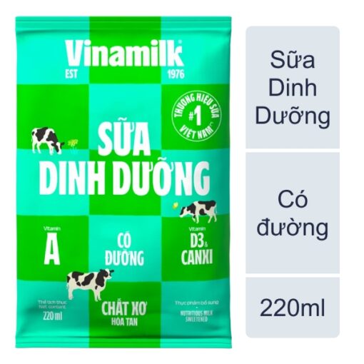 Sữa dinh dưỡng có đường Vinamilk bịch 220ml