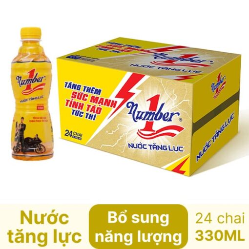Thùng nước 24 chai nước tăng lực Number1 330ml