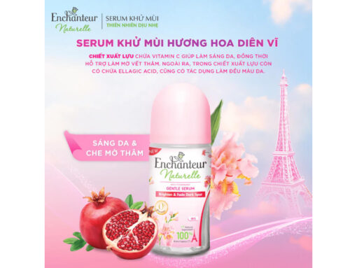 Lăn khử mùi Enchanteur Naturelle Gentle Serum sáng da & mờ thâm hương hoa diên vỹ 50ml