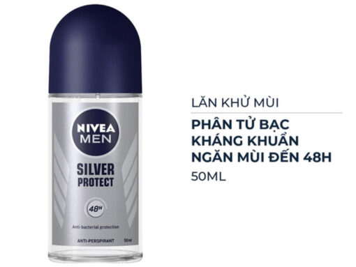 Lăn khử mùi Nivea Men Silver Protect phân tử bạc 50ml - Hình ảnh 3