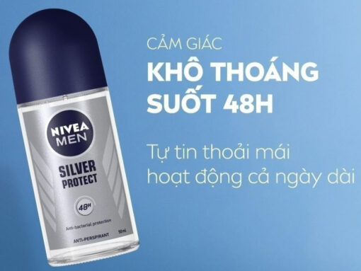 Lăn khử mùi Nivea Men Silver Protect phân tử bạc 50ml - Hình ảnh 5