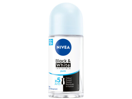 Lăn ngăn mùi Nivea Invisible For Black & White ngăn ố vàng 50ml - Hình ảnh 3