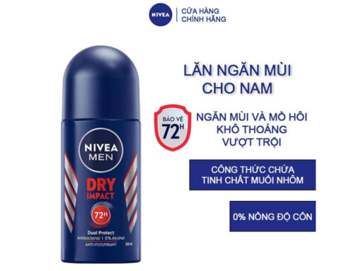 Lăn ngăn mùi Nivea Men Dry Impact khô thoáng vượt trội 50ml