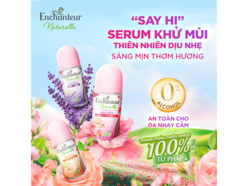 Lăn khử mùi Enchanteur Naturelle Gentle Serum se khít lỗ chân lông hương hoa oải hương 50ml - Hình ảnh 2