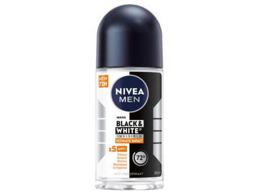 Lăn khử mùi cho nam Nivea Men Black & White Invisible ngăn ố vàng 50ml - Hình ảnh 2