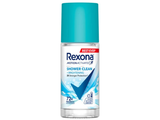 Lăn khử mùi Rexona Shower Clean + Brightening giảm tiết mồ hôi, làm sáng da hương thanh mát 45ml - Hình ảnh 2