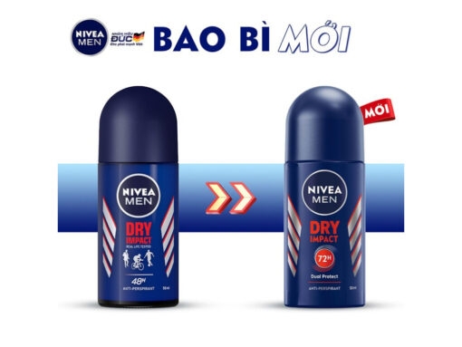 Lăn ngăn mùi Nivea Men Dry Impact khô thoáng vượt trội 50ml - Hình ảnh 5