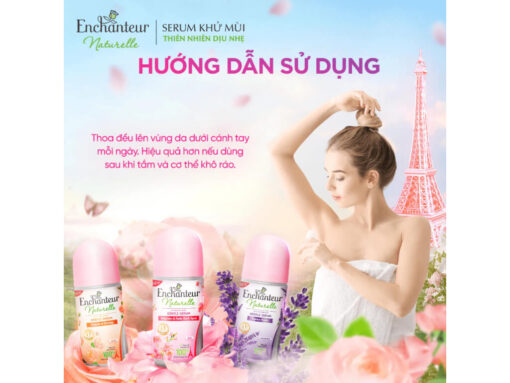 Lăn khử mùi Enchanteur Naturelle Gentle Serum se khít lỗ chân lông hương hoa oải hương 50ml - Hình ảnh 4