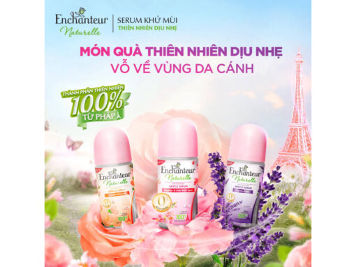 Lăn khử mùi Enchanteur Naturelle Gentle Serum mịn màng & săn chắc da hương hoa hồng 50ml - Hình ảnh 7