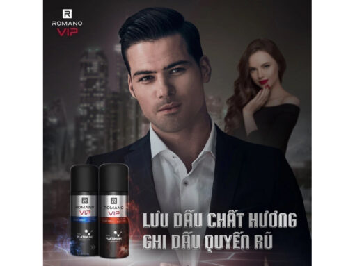 Xịt khử mùi Romano VIP Vision ngăn mồ hôi 150ml - Hình ảnh 2