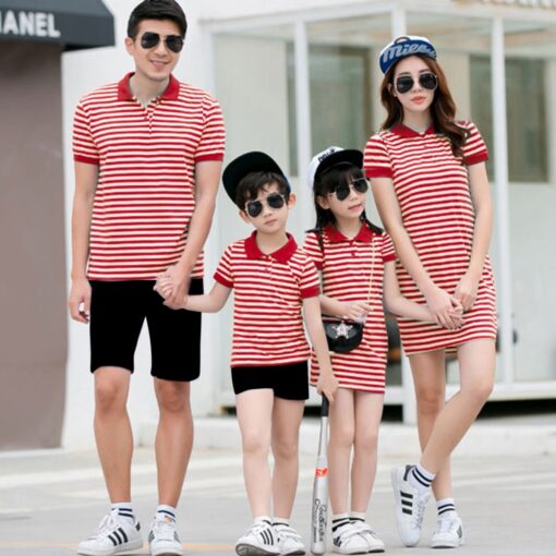 Áo váy gia đình sọc hạnh phúc 0910 - Hình ảnh 4