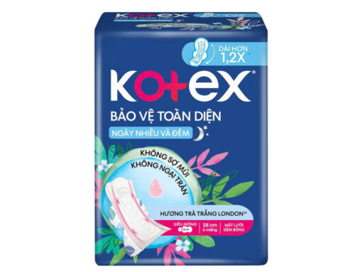 Băng vệ sinh ngày nhiều & đêm Kotex bảo vệ toàn diện 6 miếng - Hình ảnh 3