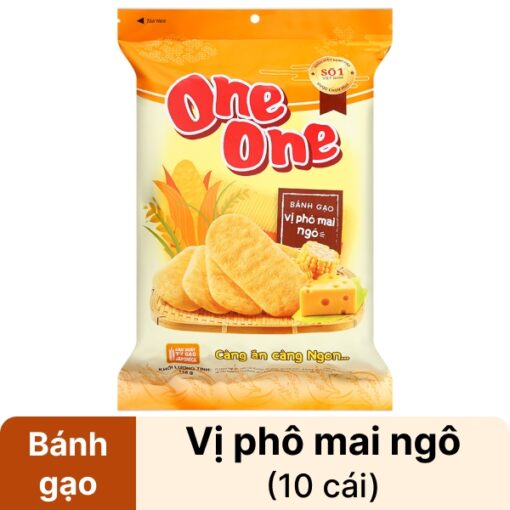 Bánh gạo ngọt vị phô mai ngô One One gói 118g