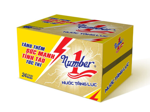 Thùng nước 24 chai nước tăng lực Number1 330ml - Hình ảnh 3