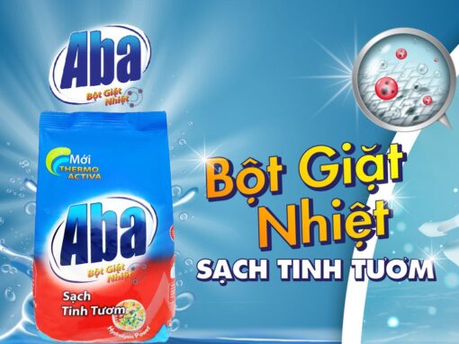 Bột giặt nhiệt Aba sạch tinh tươm túi 380g - Hình ảnh 2