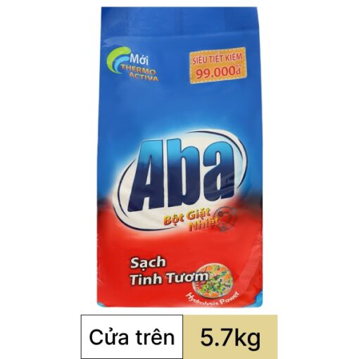 Bột giặt nhiệt Aba sạch tinh tươm túi 5.7kg