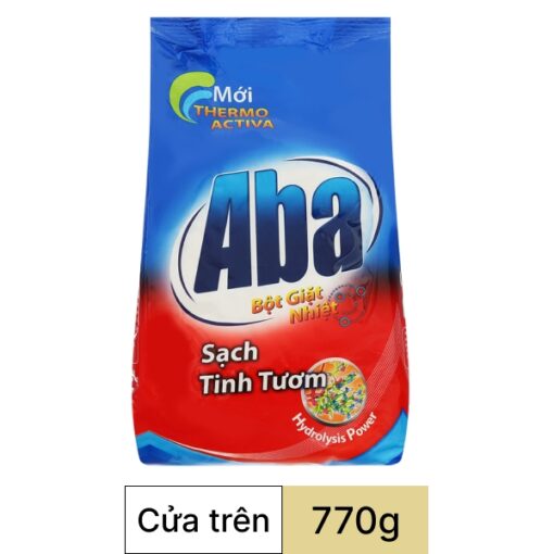 Bột giặt nhiệt Aba sạch tinh tươm túi 770g