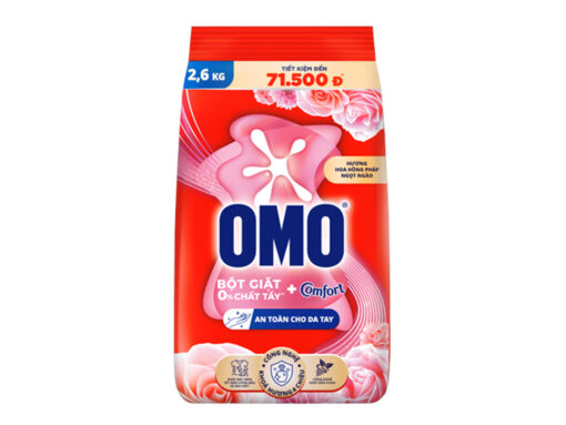 Bột giặt OMO Comfort hương hoa hồng Pháp túi 2.6kg - Hình ảnh 5