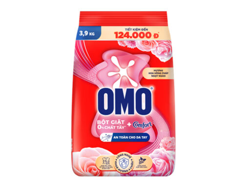 Bột giặt OMO Comfort hương hoa hồng Pháp túi 3.9kg - Hình ảnh 2
