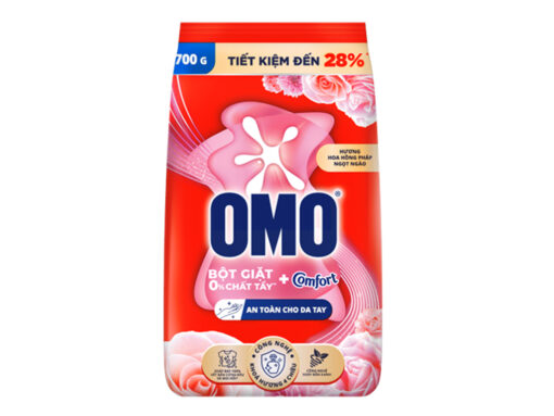 Bột giặt OMO Comfort hương hoa hồng Pháp túi 700g - Hình ảnh 3