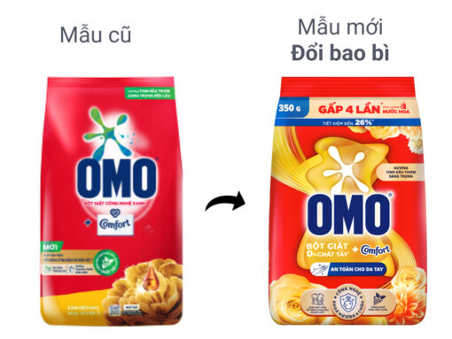 Bột giặt OMO Comfort tinh dầu thơm nồng nàn túi 350g - Hình ảnh 4