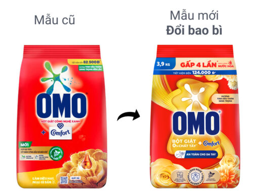 Bột giặt OMO Comfort tinh dầu thơm nồng nàn túi 3.9kg - Hình ảnh 5