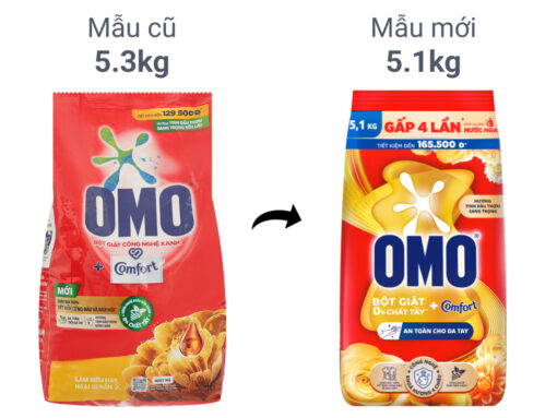 Bột giặt OMO Comfort tinh dầu thơm nồng nàn túi 5.1kg - Hình ảnh 4