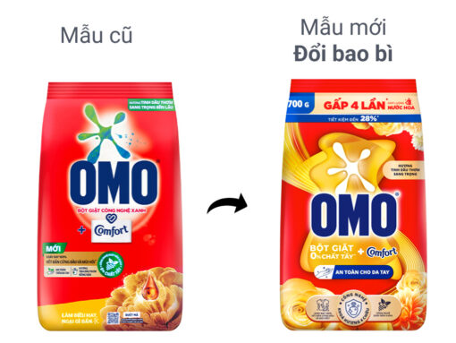 Bột giặt OMO Comfort tinh dầu thơm nồng nàn túi 700g - Hình ảnh 4