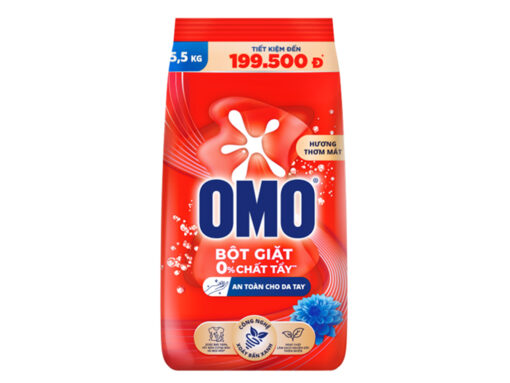 Bột giặt OMO công nghệ giặt xanh giúp xoáy bay vết bẩn loại bỏ mùi hôi túi 5.5kg - Hình ảnh 2