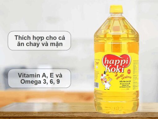 Dầu ăn cao cấp Happi Koki can 2 lít