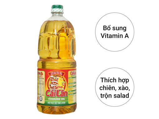 Dầu thực vật tinh luyện Cái Lân can 2 lít