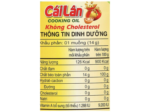 Dầu thực vật tinh luyện Cái Lân can 2 lít - Hình ảnh 6