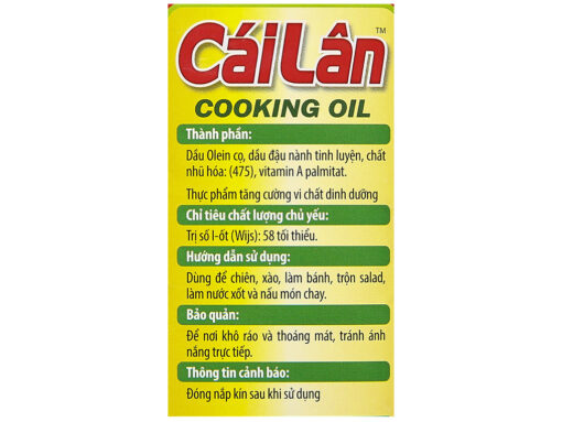 Dầu thực vật tinh luyện Cái Lân chai 1 lít - Hình ảnh 7