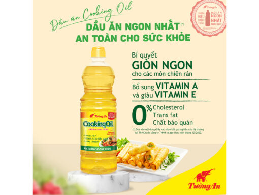 Dầu thực vật Tường An Cooking Oil chai 1 lít - Hình ảnh 2